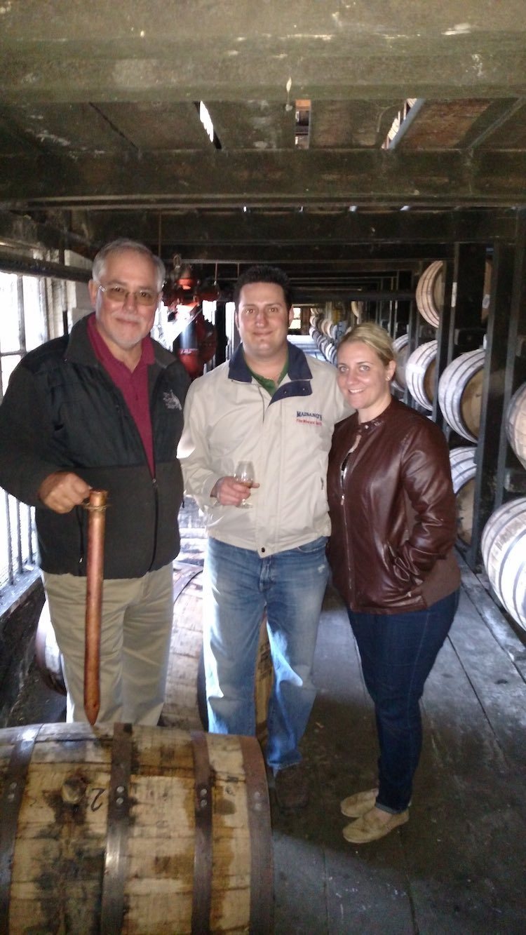 Jonathan & Jennifer Maisano with Master Distiller Eddie Russel